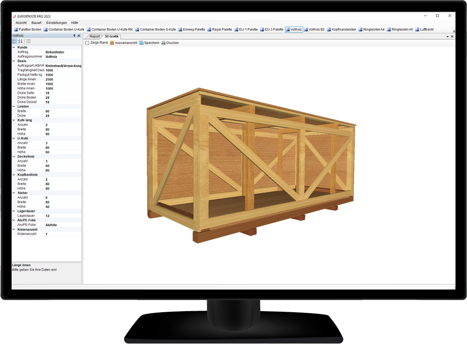 Exportkiste Software Screen 360° Grafik